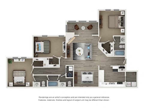 the floor plan of 1190 sqft
